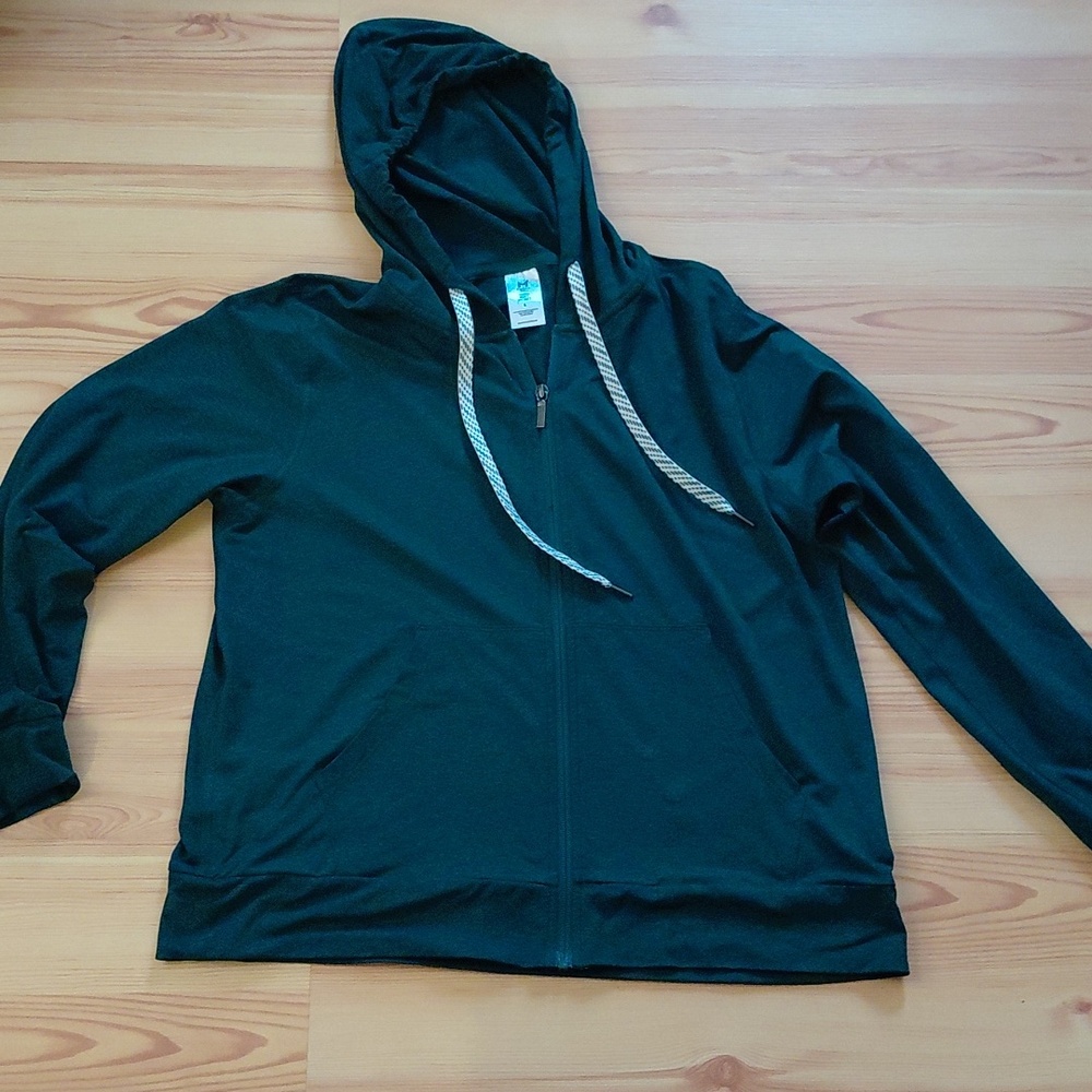 Dark Green  Members Mark Zip Up Hoodie.